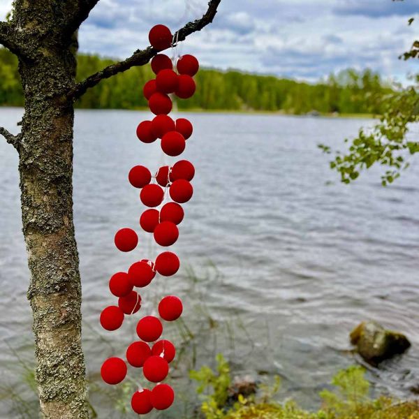 Cotton Ball valosarja punainen 35-palloa