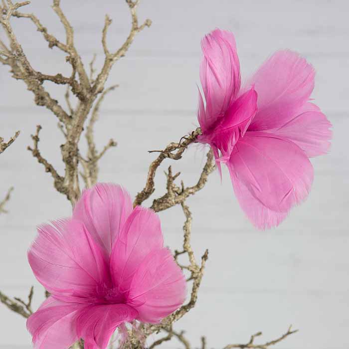 Höyhenkoriste kukka pinkki 10 cm