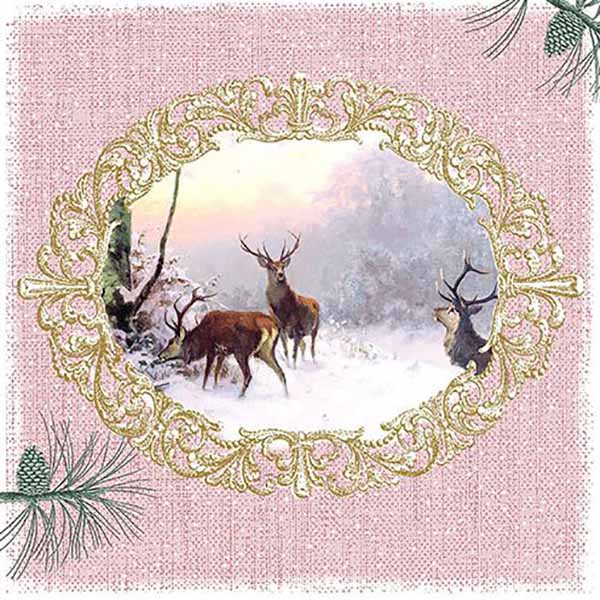 Servetti Elegant Deers roosa