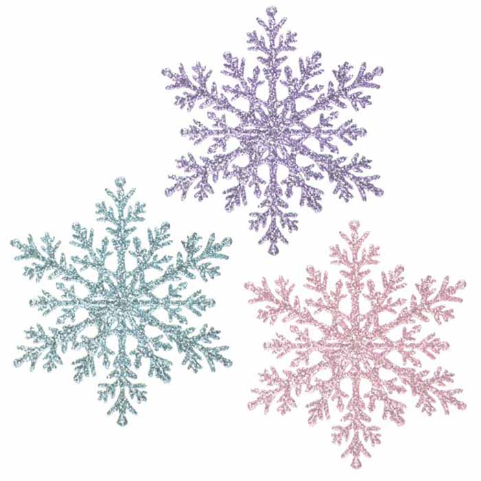 Joulukoriste lumihiutale, eri värejä