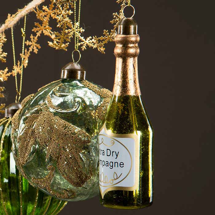 Joulukuusenkoriste Champagne 14 cm