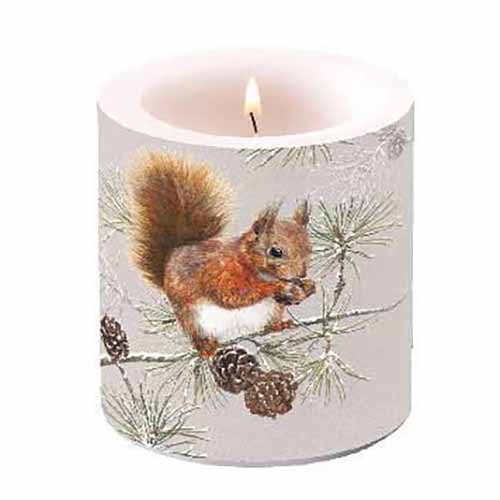 Kynttilä Orava puussa 10 cm