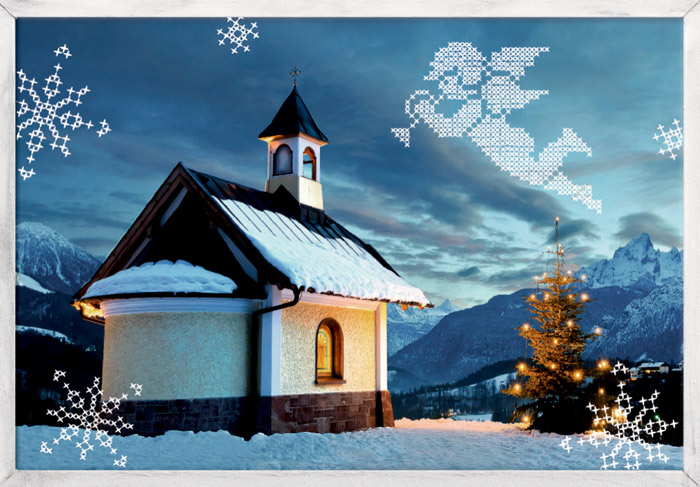 Joulukalenteri Mini Lumimaisema kirkko