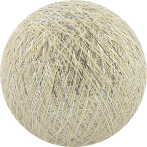 Cotton Ball pallo hopea luonnonvalkoinen
