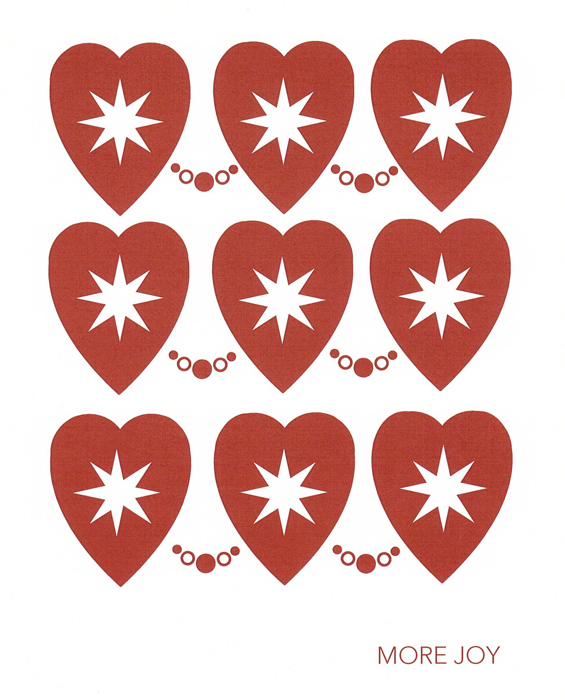 Punaiset sydämet tiskirätti