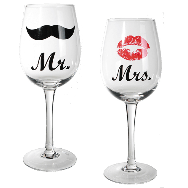 Lahjasetti Mrs & Mr viinilasit
